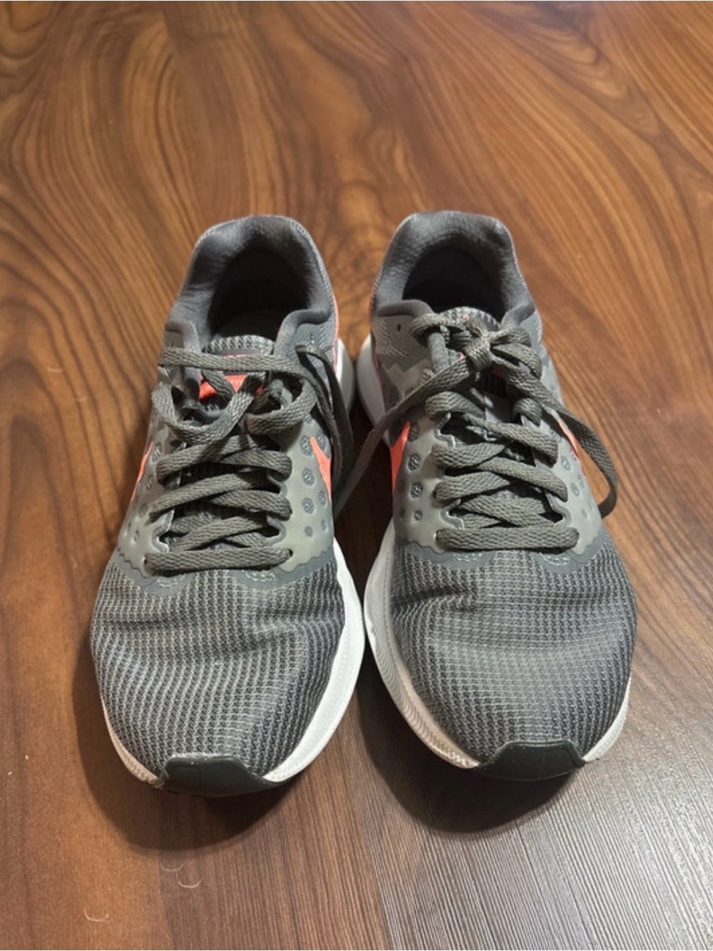 Nike Gray Women's Running Sneakers with Coral Accent